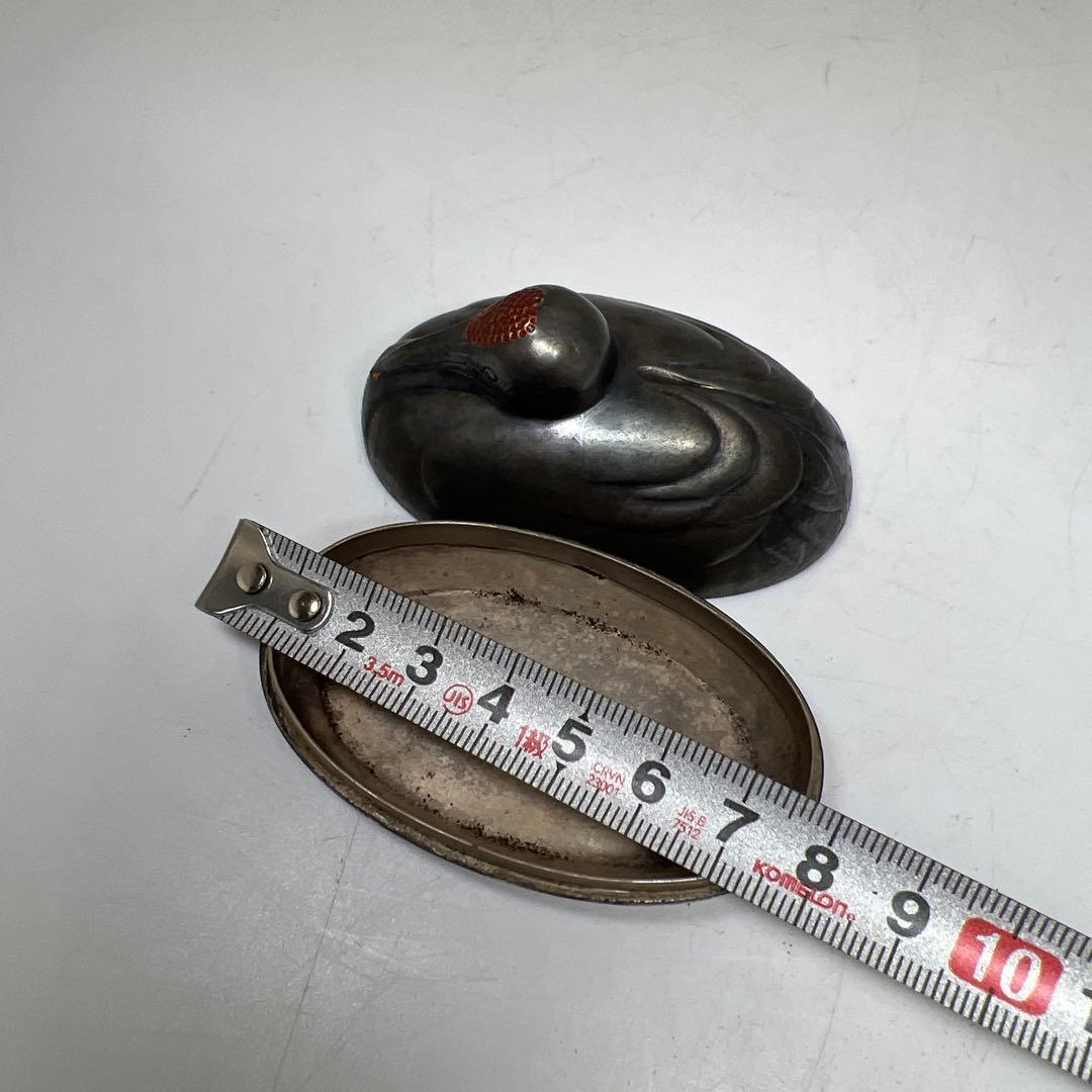 専用純銀　鶴　ボンボニエール　64g/横幅約7㎝　東Y7-1208☆1Fトヒウル
