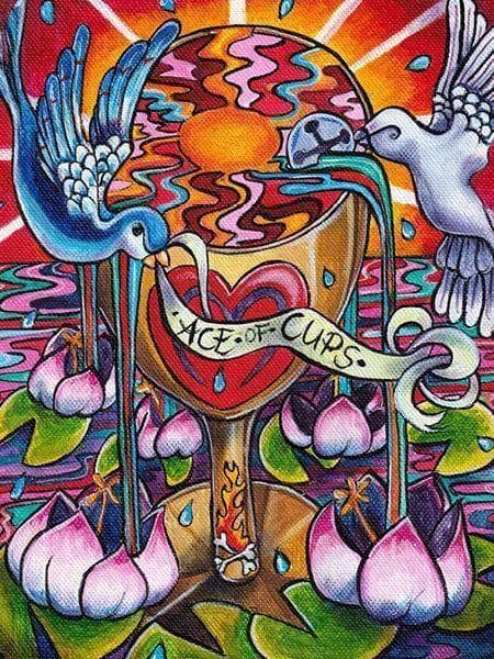 ★正規品タロットカード★クール＆パワフル✨タトゥーアウトサイダーアートのデッキ