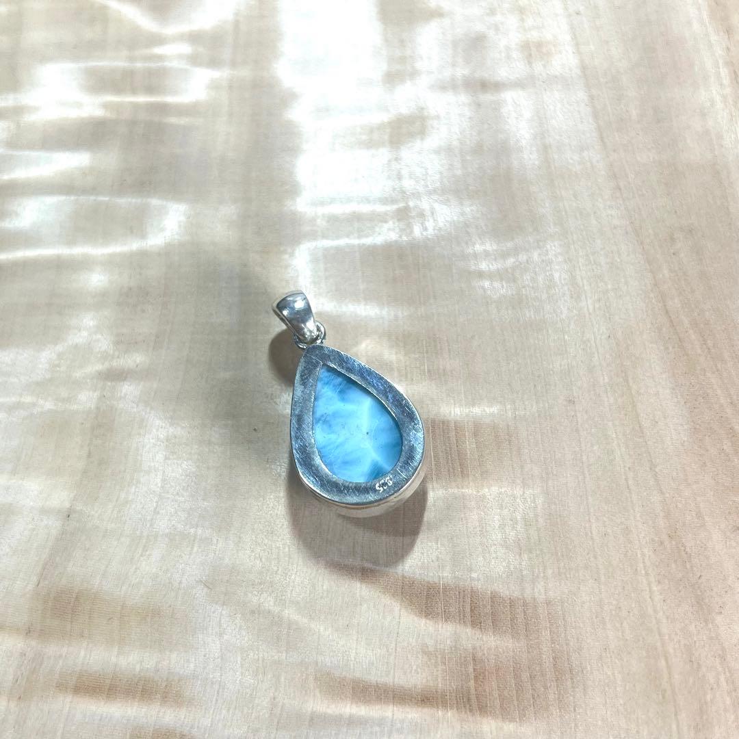 高品質　ラリマー　ペンダント　ネックレス　silver925 3-22