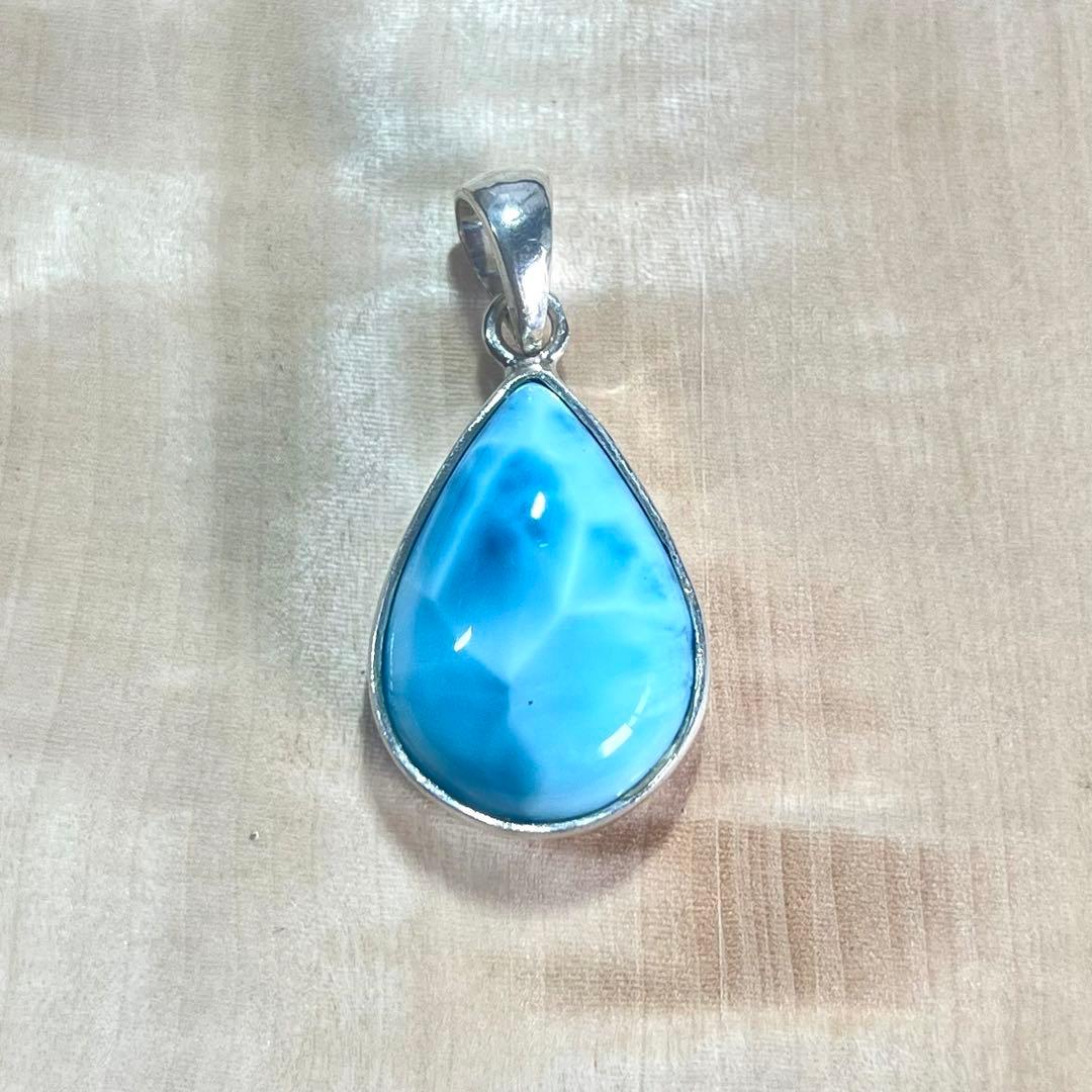 高品質　ラリマー　ペンダント　ネックレス　silver925 3-22