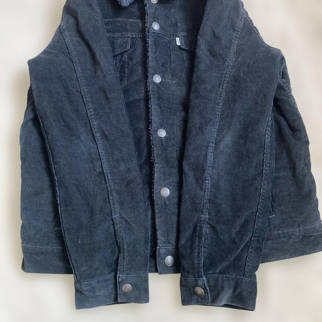 リーバイス コーデュロイ ボアジャケット ブラック ビッグE BIGE 黒