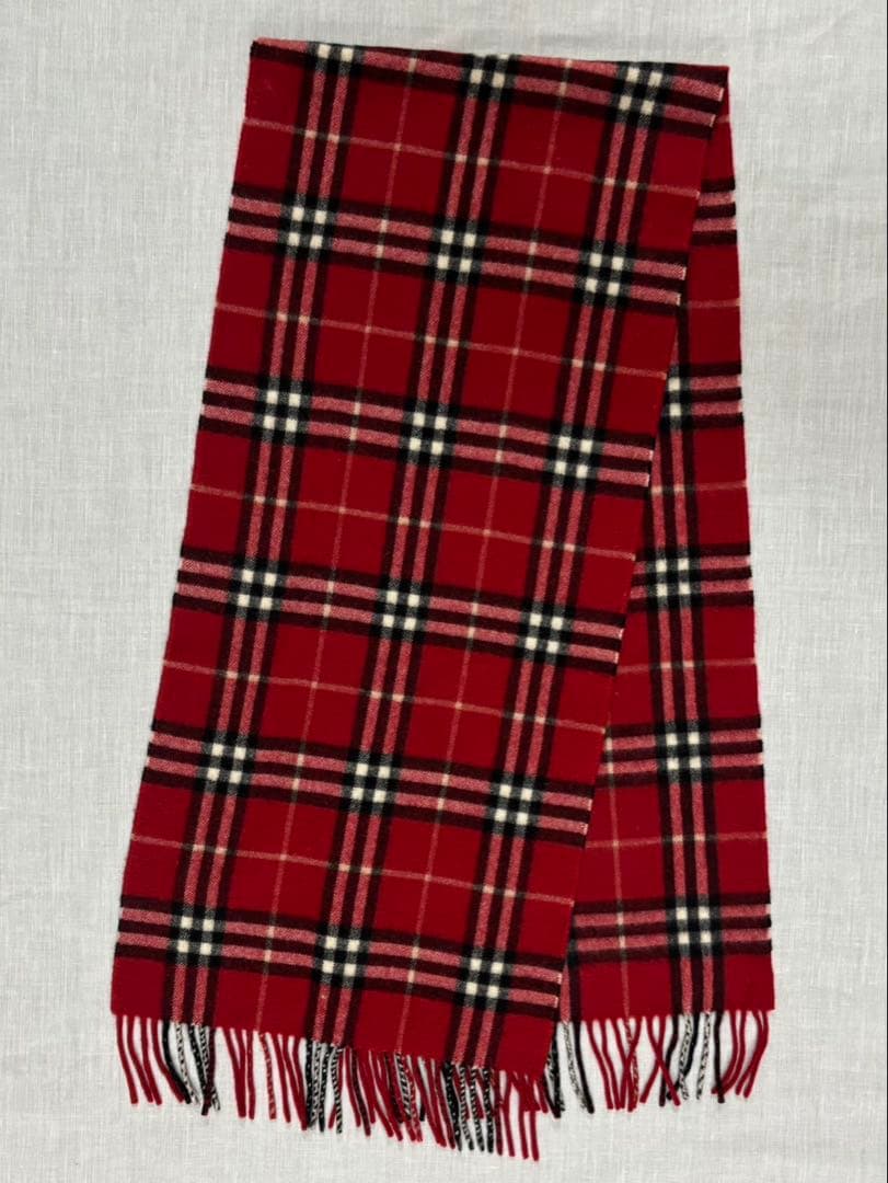 極美品　BURBERRY バーバリーロンドン　ノバチェック　カシミヤマフラー