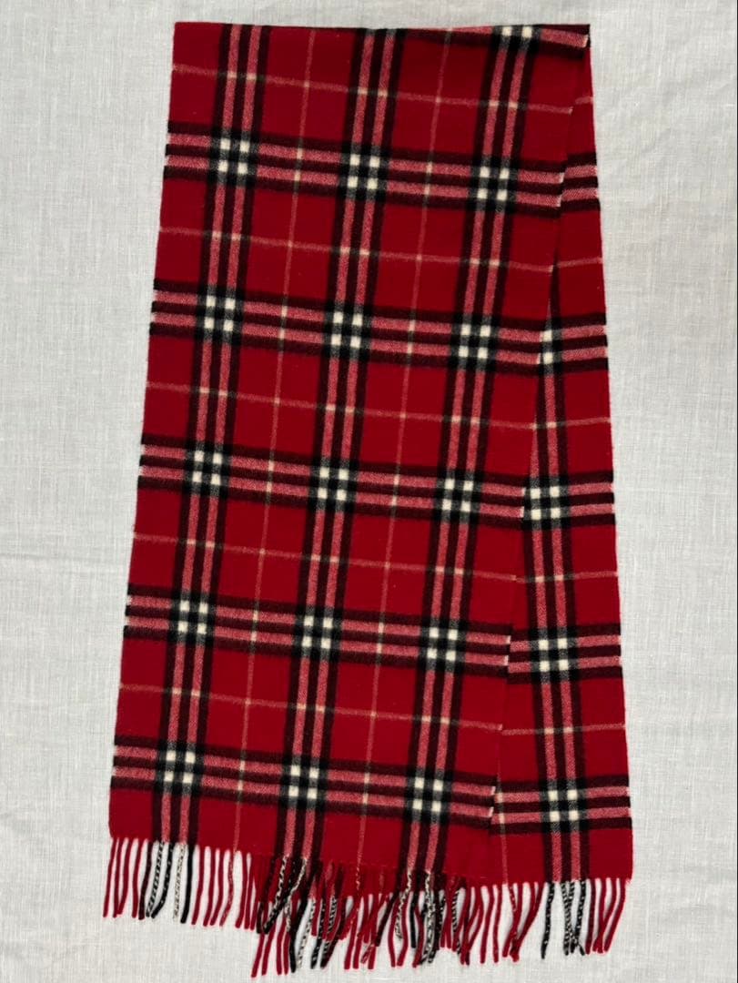 極美品　BURBERRY バーバリーロンドン　ノバチェック　カシミヤマフラー