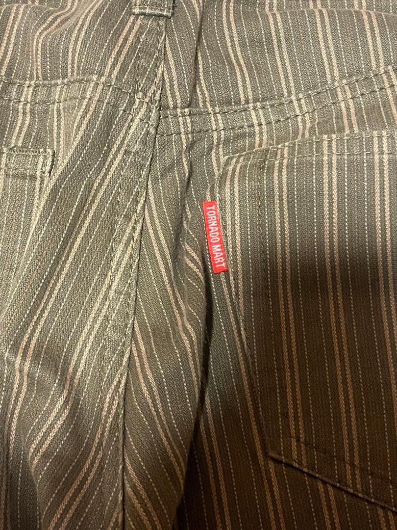 00s tornado mart ストライプフレアパンツ