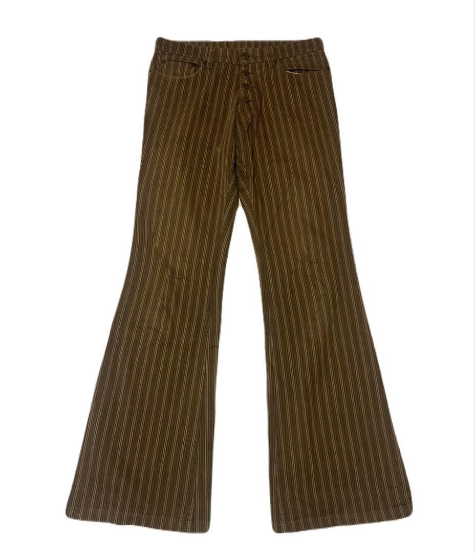 00s tornado mart ストライプフレアパンツ