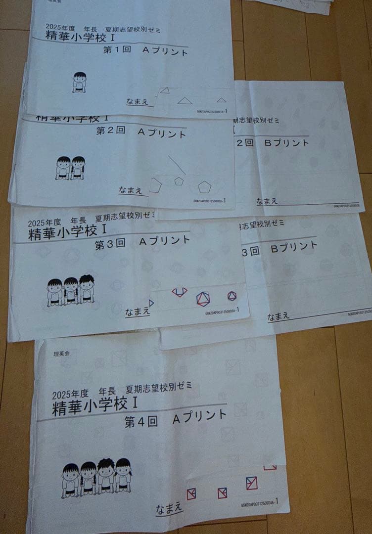 （イチゴラバー）精華ゼミ年長7月、夏期講習、秋季講習