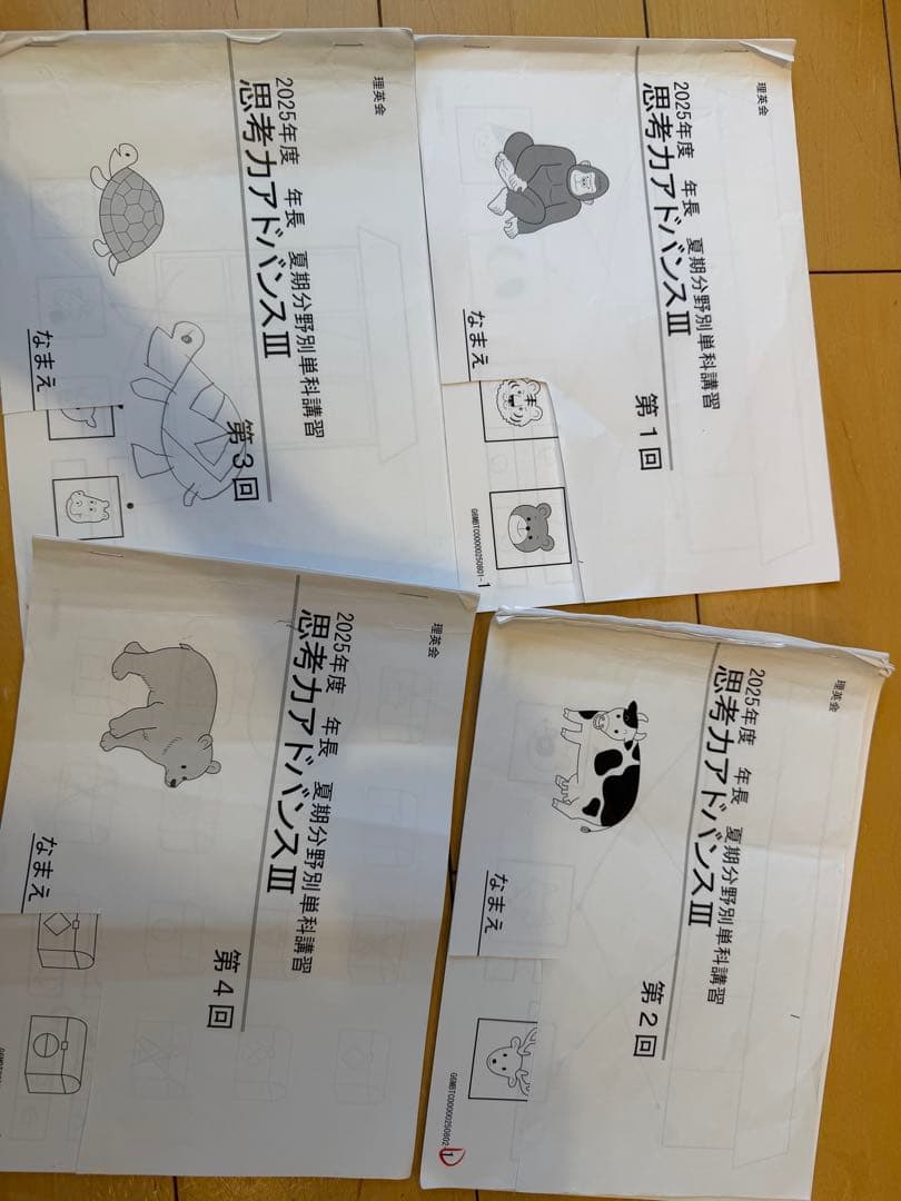 （イチゴラバー）精華ゼミ年長7月、夏期講習、秋季講習