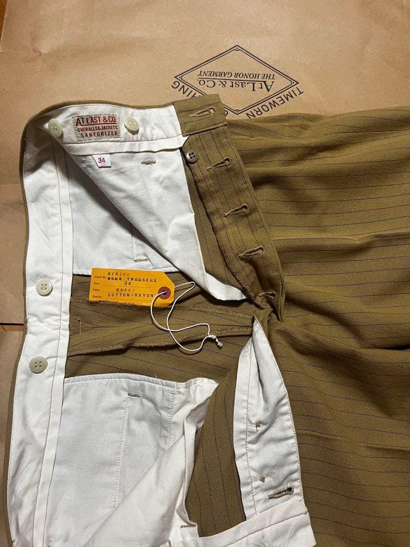 g*e様 atlast&co アットラスト　トラウザース　timeworn チノ