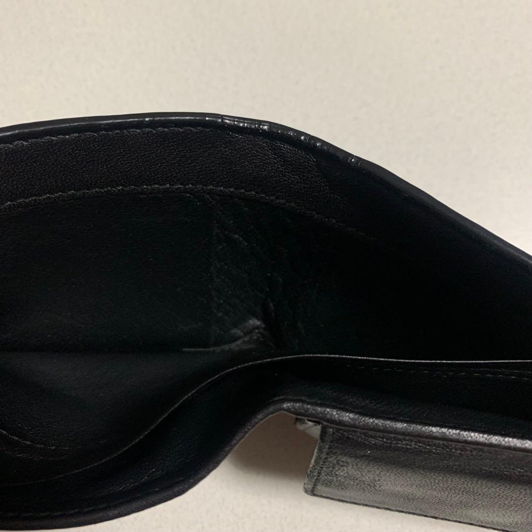 BOTTEGA VENETA 二つ折り 財布 ブルー ブラック