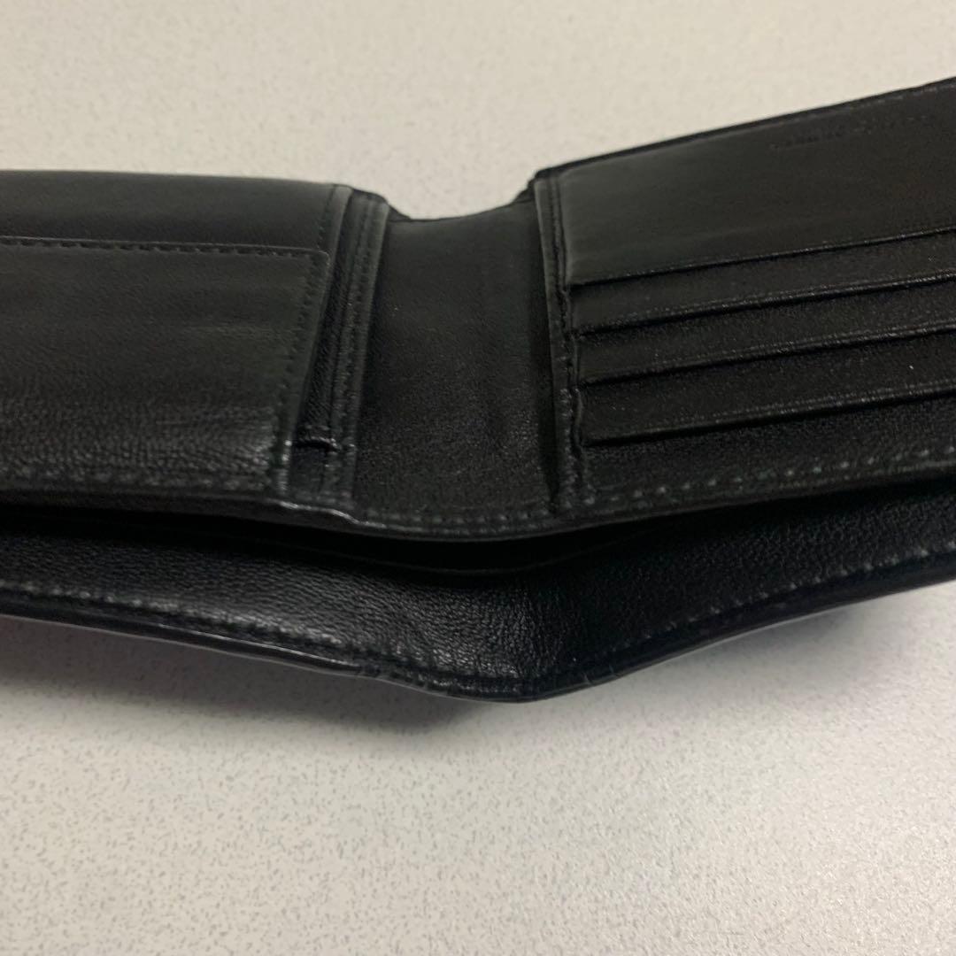 BOTTEGA VENETA 二つ折り 財布 ブルー ブラック