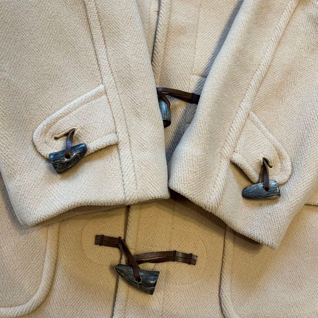 グレンフェル ヘリンボーンダッフルコートムーアブルック38ベージュイングランド製