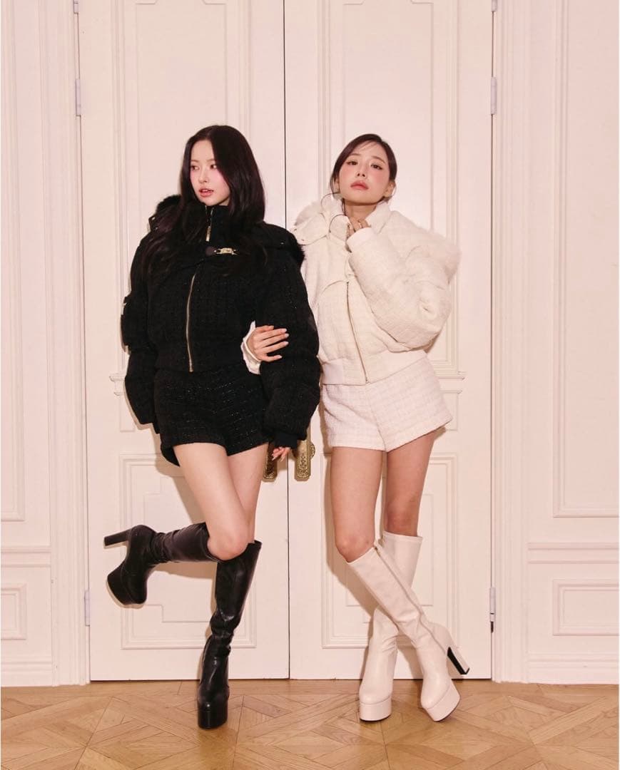 新品タグ付き Randy ベロアツイードショートパンツ ブラック