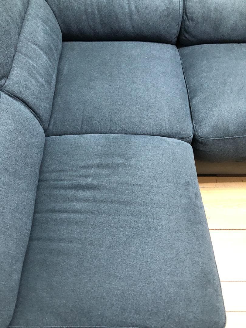 あお様①　超美品 ニトリ 布張りカウチソファー ウォール3KD 88161