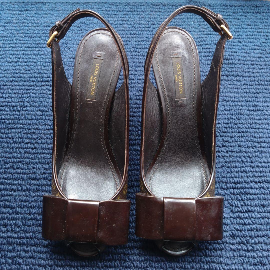 Louis Vuitton ウェッジソールサンダル37.5(日本サイズ24cm)