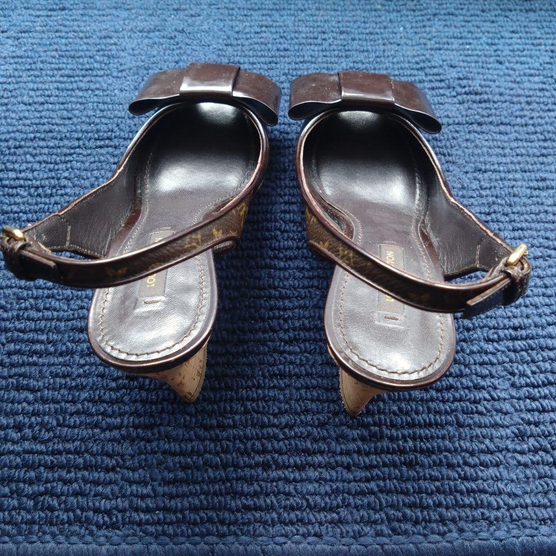 Louis Vuitton ウェッジソールサンダル37.5(日本サイズ24cm)