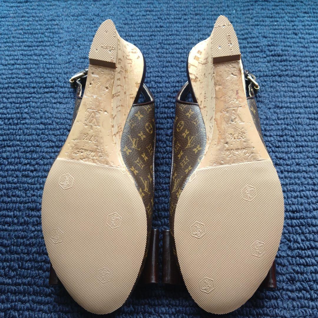 Louis Vuitton ウェッジソールサンダル37.5(日本サイズ24cm)