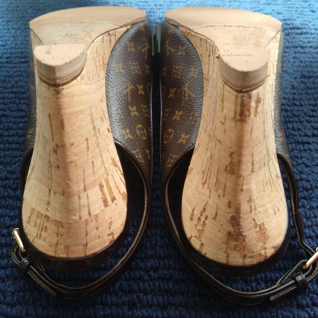 Louis Vuitton ウェッジソールサンダル37.5(日本サイズ24cm)