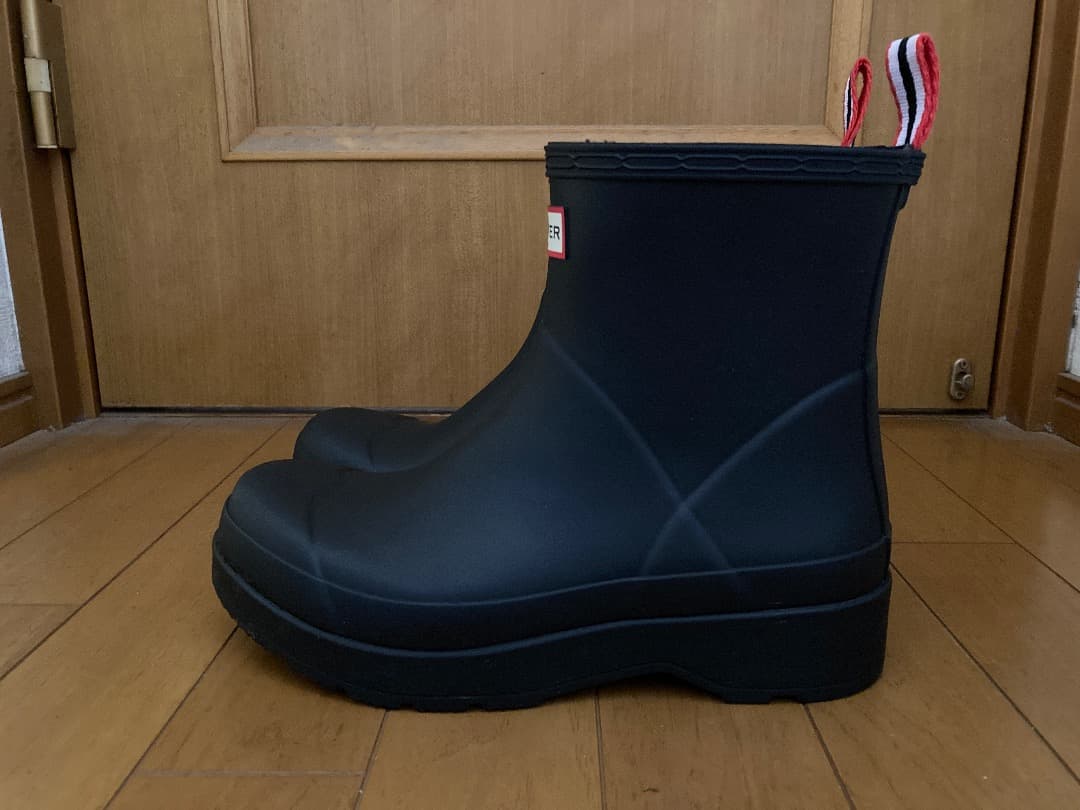 Hunter メンズ オリジナル ショート プレイ ブーツ - ブラック