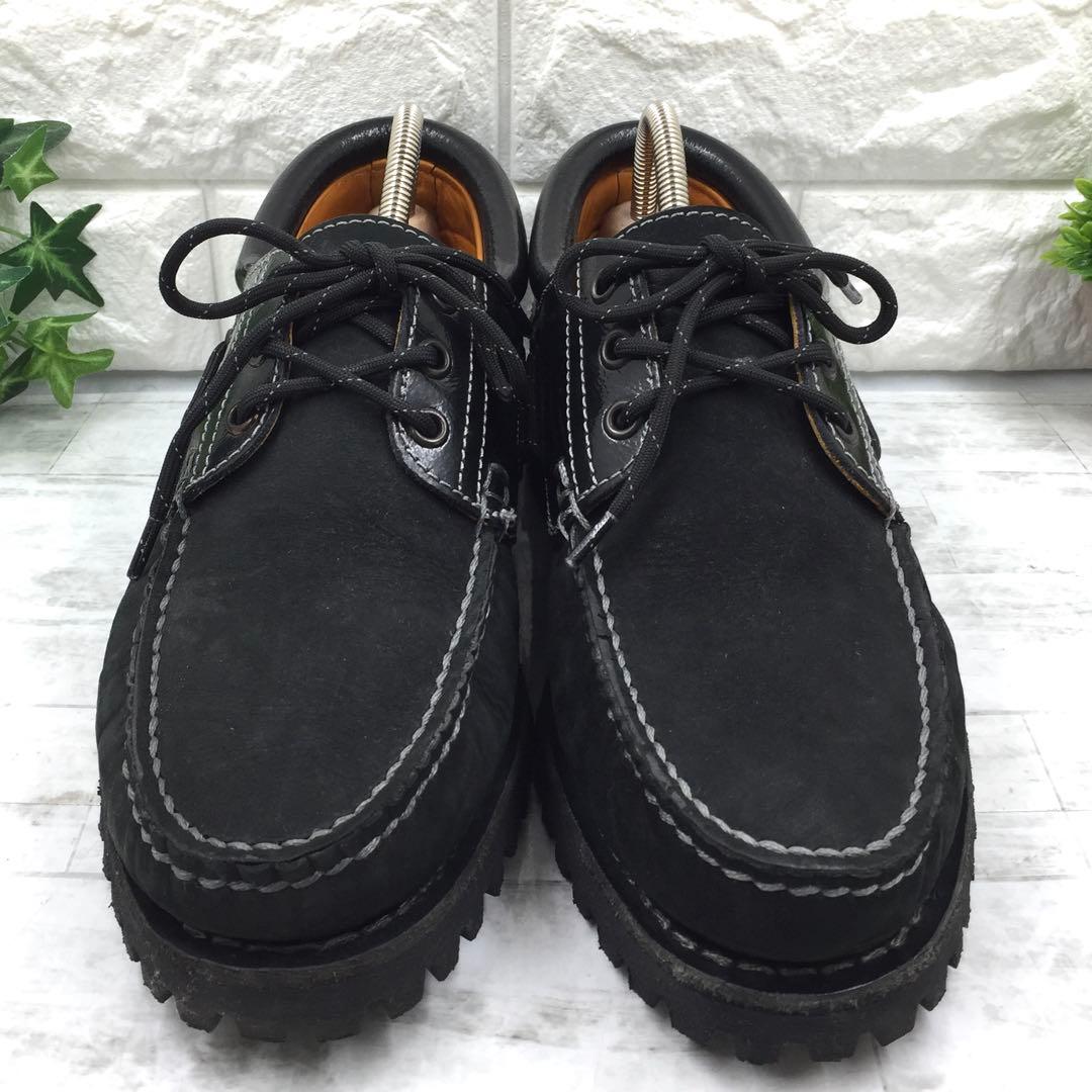 【美品】Timberland ティンバーランド3eyeデッキシューズ黒 25cm