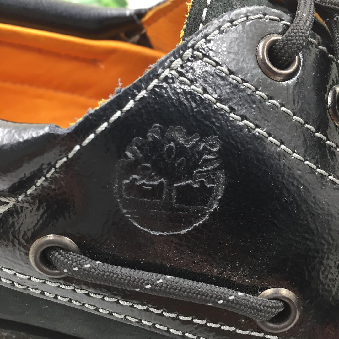 【美品】Timberland ティンバーランド3eyeデッキシューズ黒 25cm