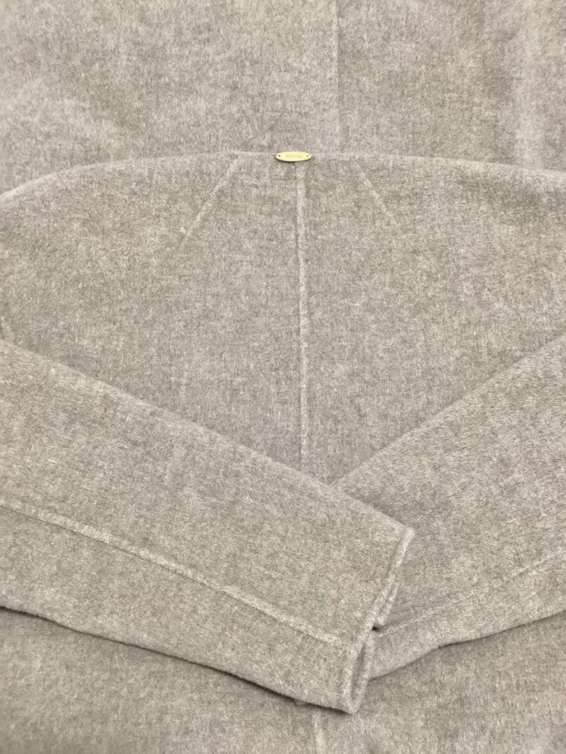 victorianリバーロングノーカラーコート ベージュ36