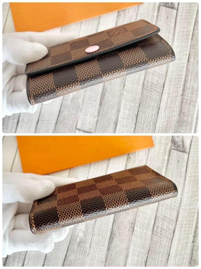 【A級美品】ルイヴィトン　キーケース　ダミエ　ローズバレリーヌ　6連