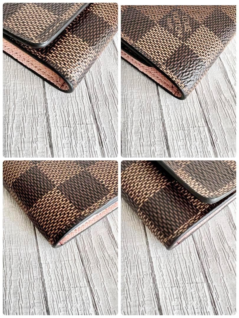 【A級美品】ルイヴィトン　キーケース　ダミエ　ローズバレリーヌ　6連