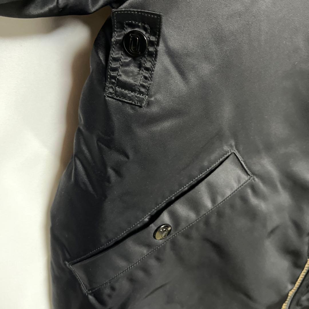 SEQUEL 袖レザー スウェード切替 MA-1 ジャケット 黒L シークエル