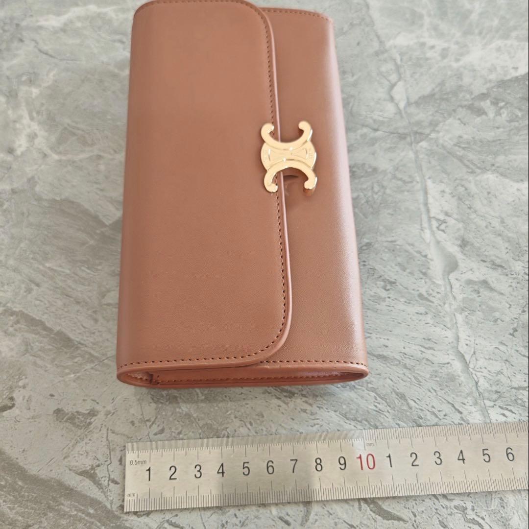 CELINE レザー長財布 ブラウン　美品