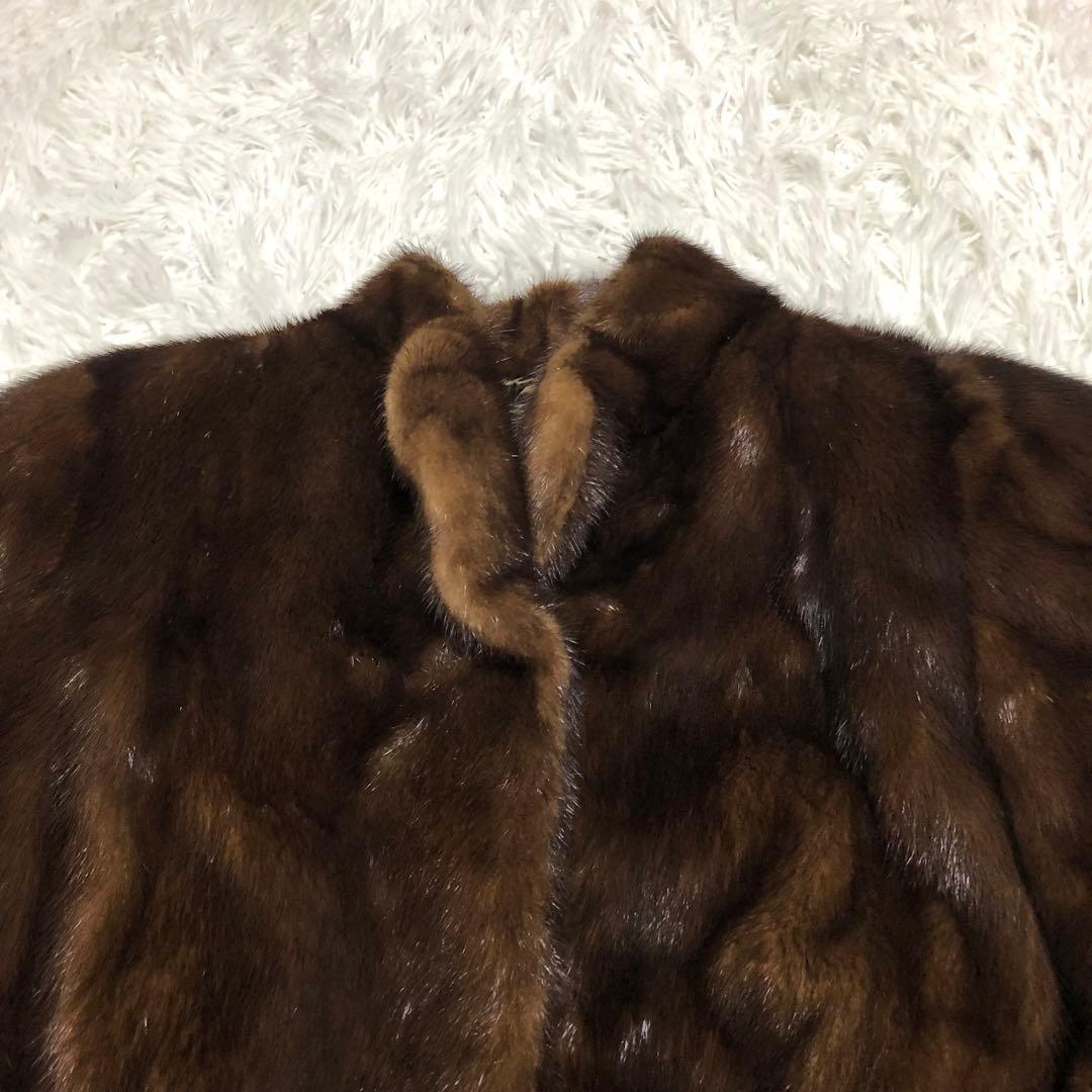 SAGA MINK コート　毛皮コート　ファーコート　ブラウン　13