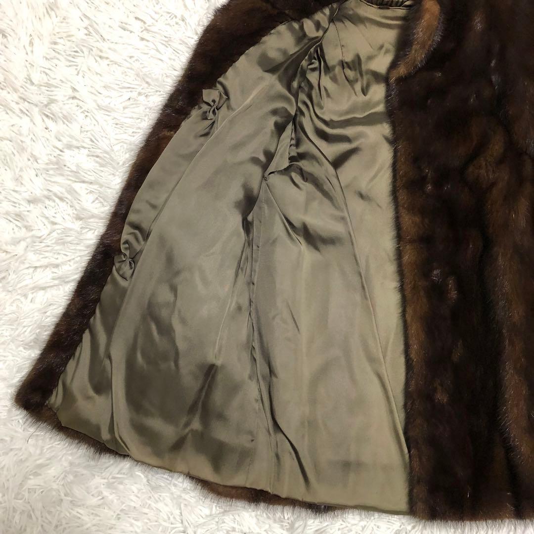 SAGA MINK コート　毛皮コート　ファーコート　ブラウン　13