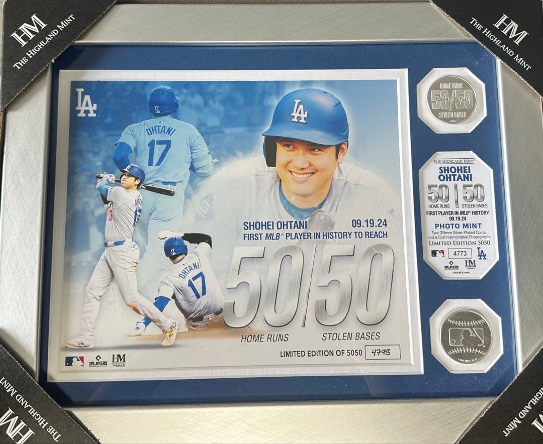 【限定品】ドジャース大谷翔平50/50 達成記念ダブルフォトミント