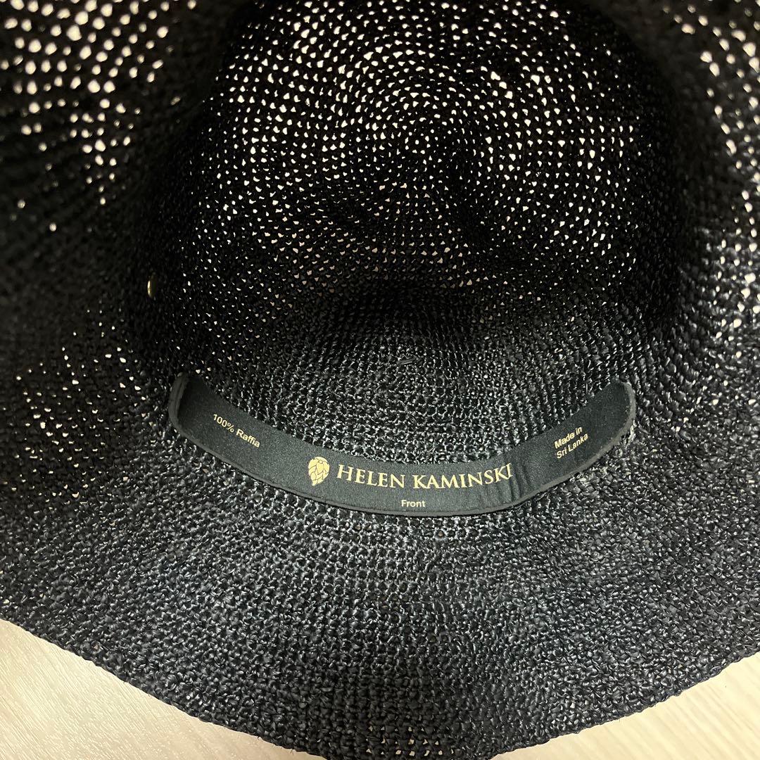 ヘレンカミンスキー ラフィア ハット プロヴァンス8 ブラック