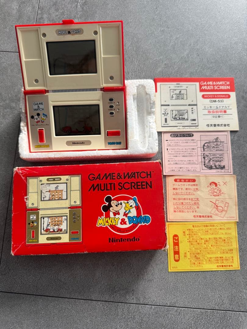昭和レトロ　任天堂 ゲームウォッチ ミッキー&ドナルド箱 説明書付 アンティーク