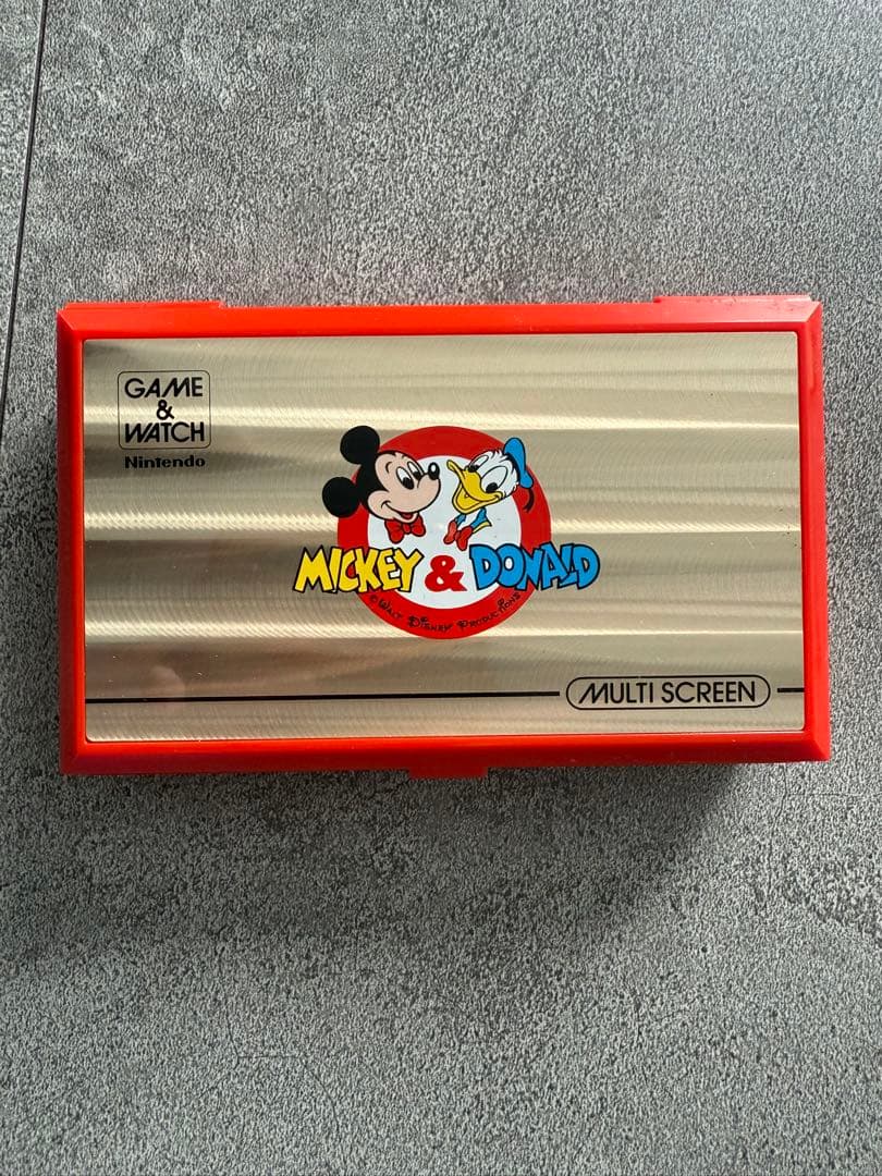 昭和レトロ　任天堂 ゲームウォッチ ミッキー&ドナルド箱 説明書付 アンティーク