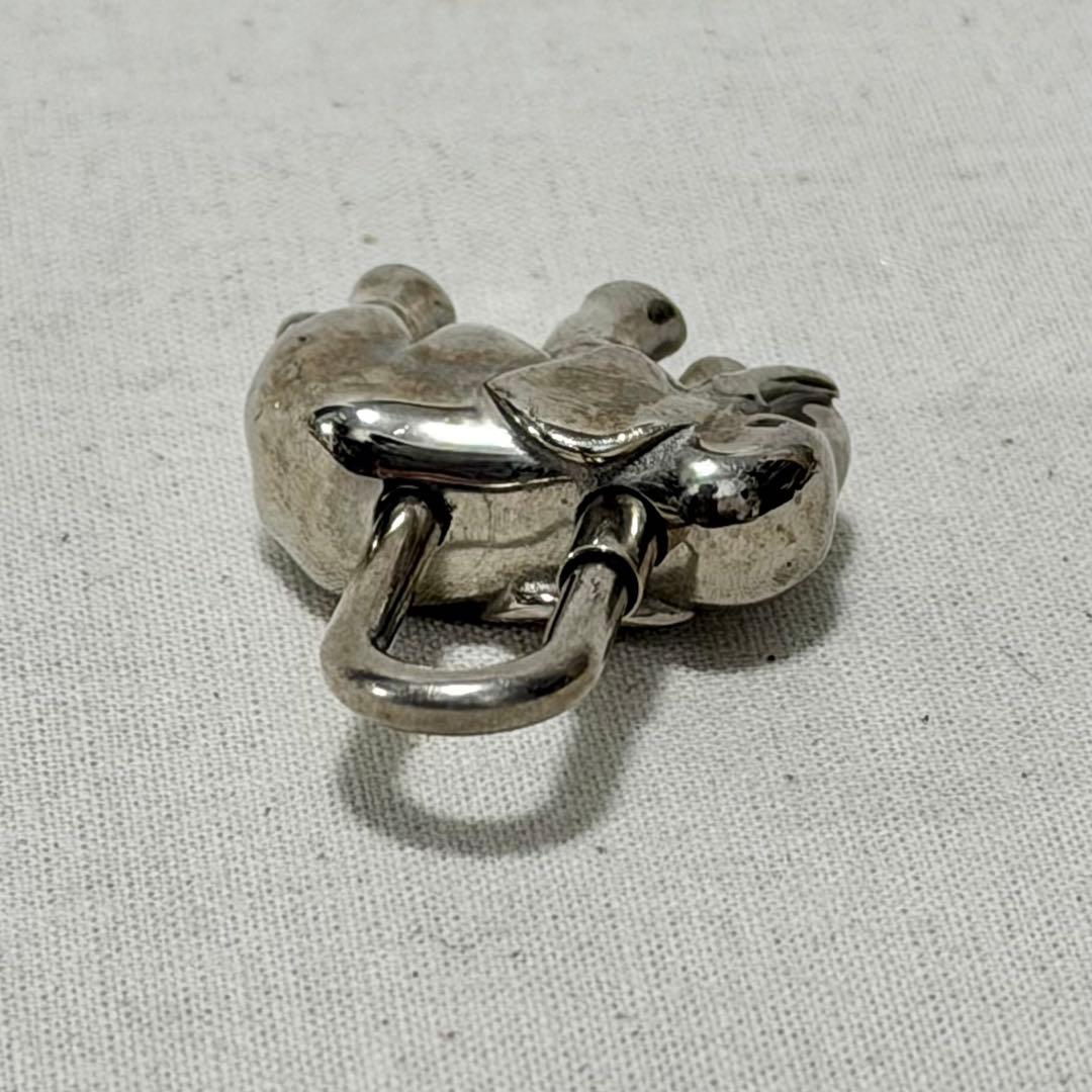 中古 エルメス HERMES カデナ 南京錠 1988年 象 シルバー金具