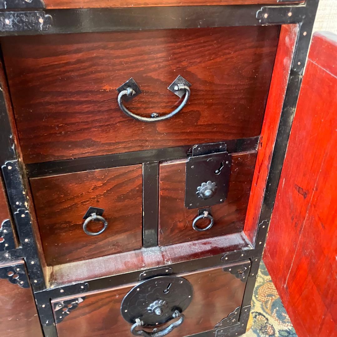 昭和レトロ 仙台箪笥 4段9杯 引き出し箪笥 和箪笥 ビンテージ 古家具