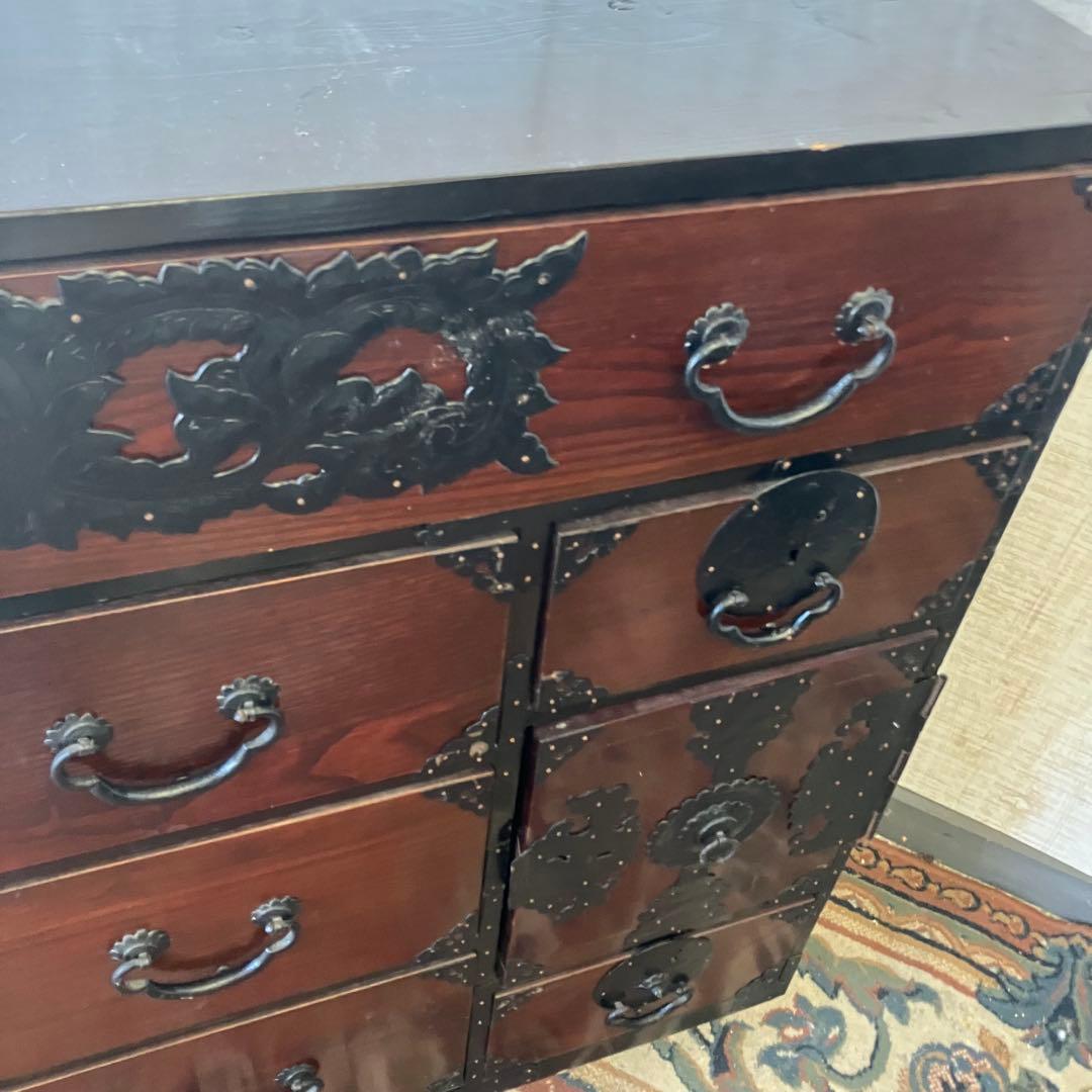 昭和レトロ 仙台箪笥 4段9杯 引き出し箪笥 和箪笥 ビンテージ 古家具