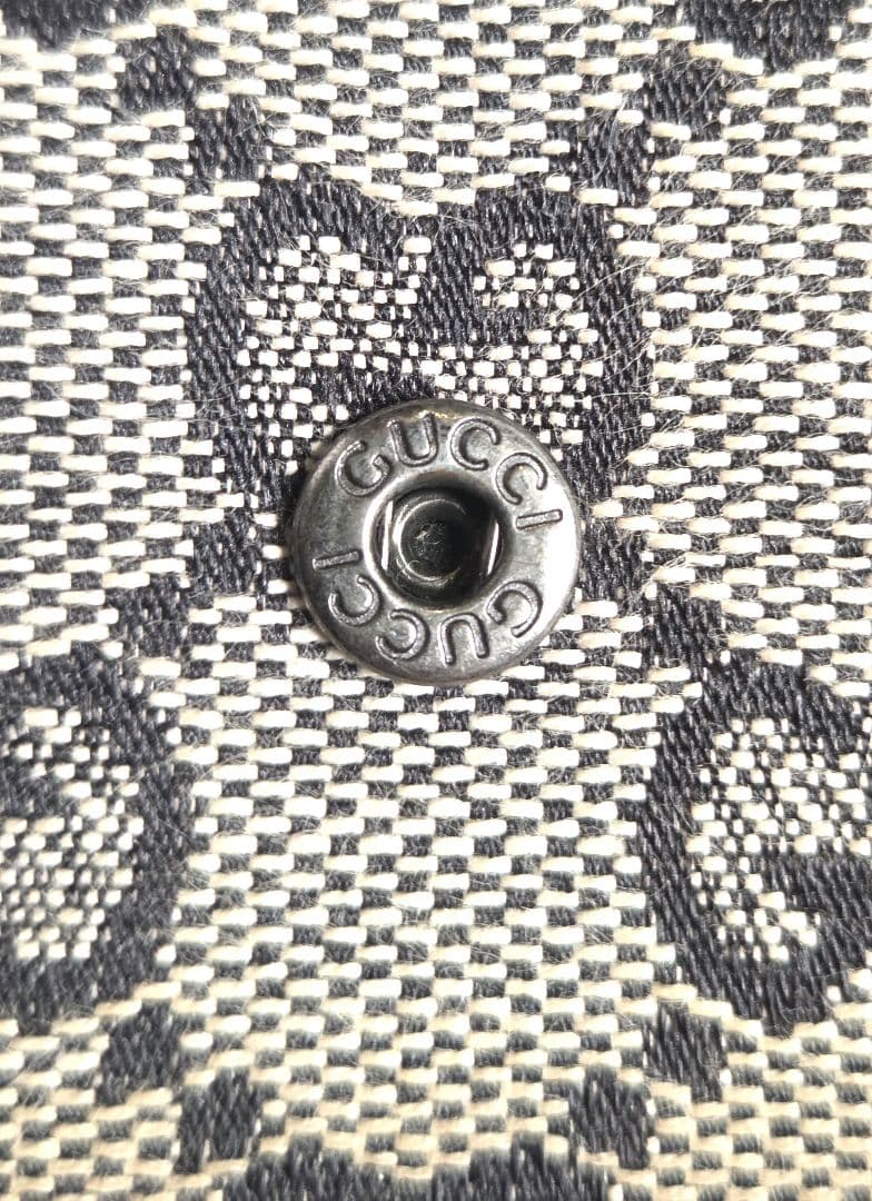 【美品】GUCCI　長財布　GGキャンバス　ベルト　プレート