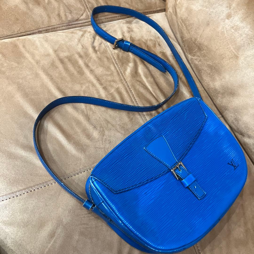ルイヴィトン　LOUIS VUITTONエピレザー ショルダーバッグ 青