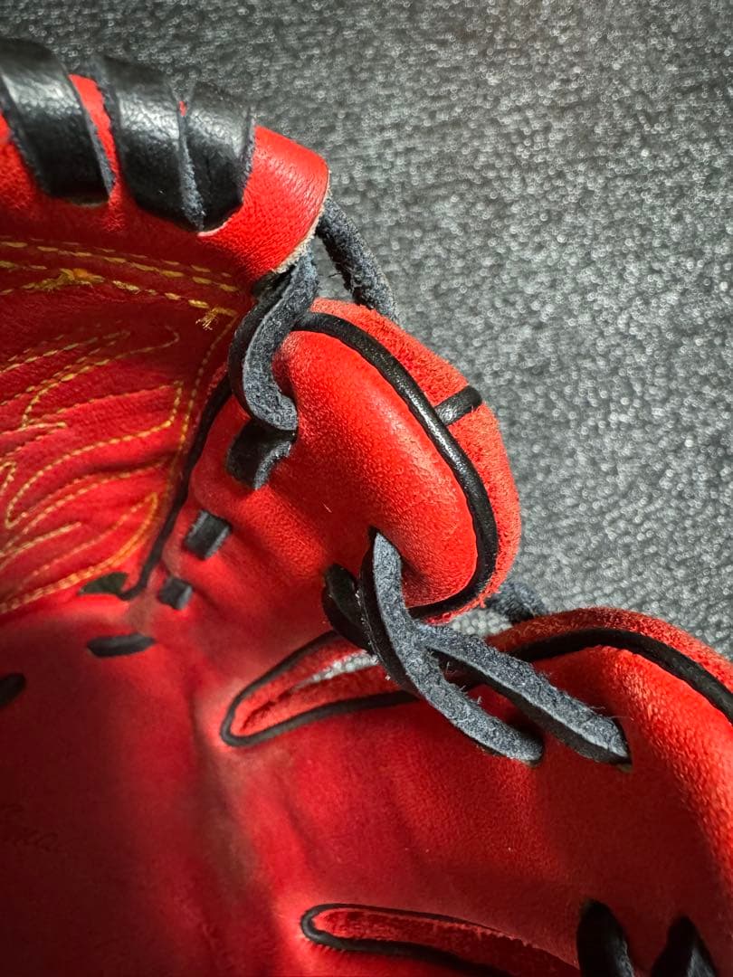 【美品】RYU 投手用グラブ スエード 赤 オーダー不可仕様