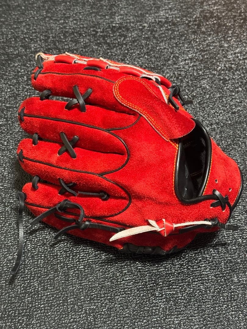 【美品】RYU 投手用グラブ スエード 赤 オーダー不可仕様