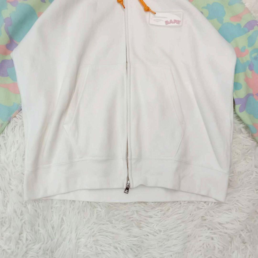 『アベイシングエイプ』 (F) パステルカモフラパーカー ダブルジップ フーディ