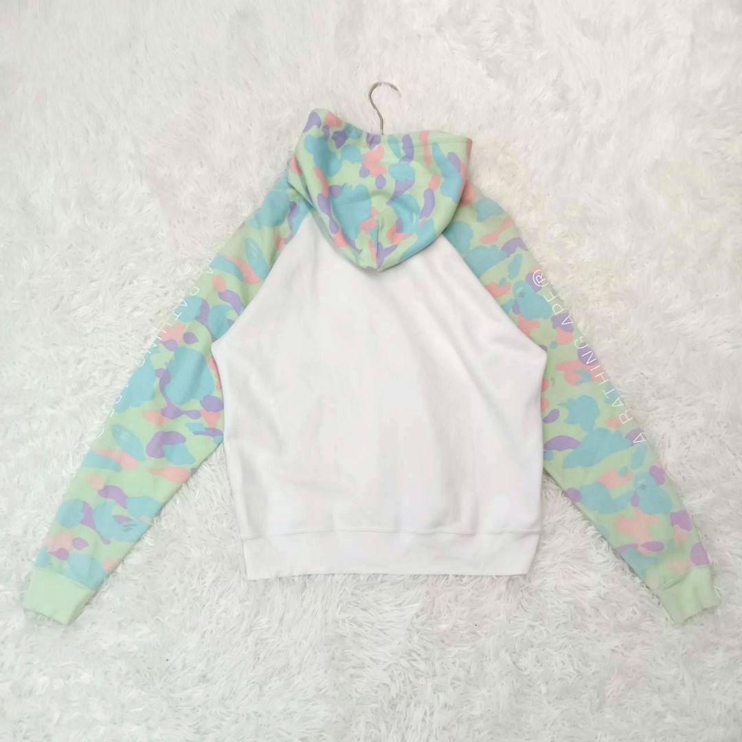 『アベイシングエイプ』 (F) パステルカモフラパーカー ダブルジップ フーディ