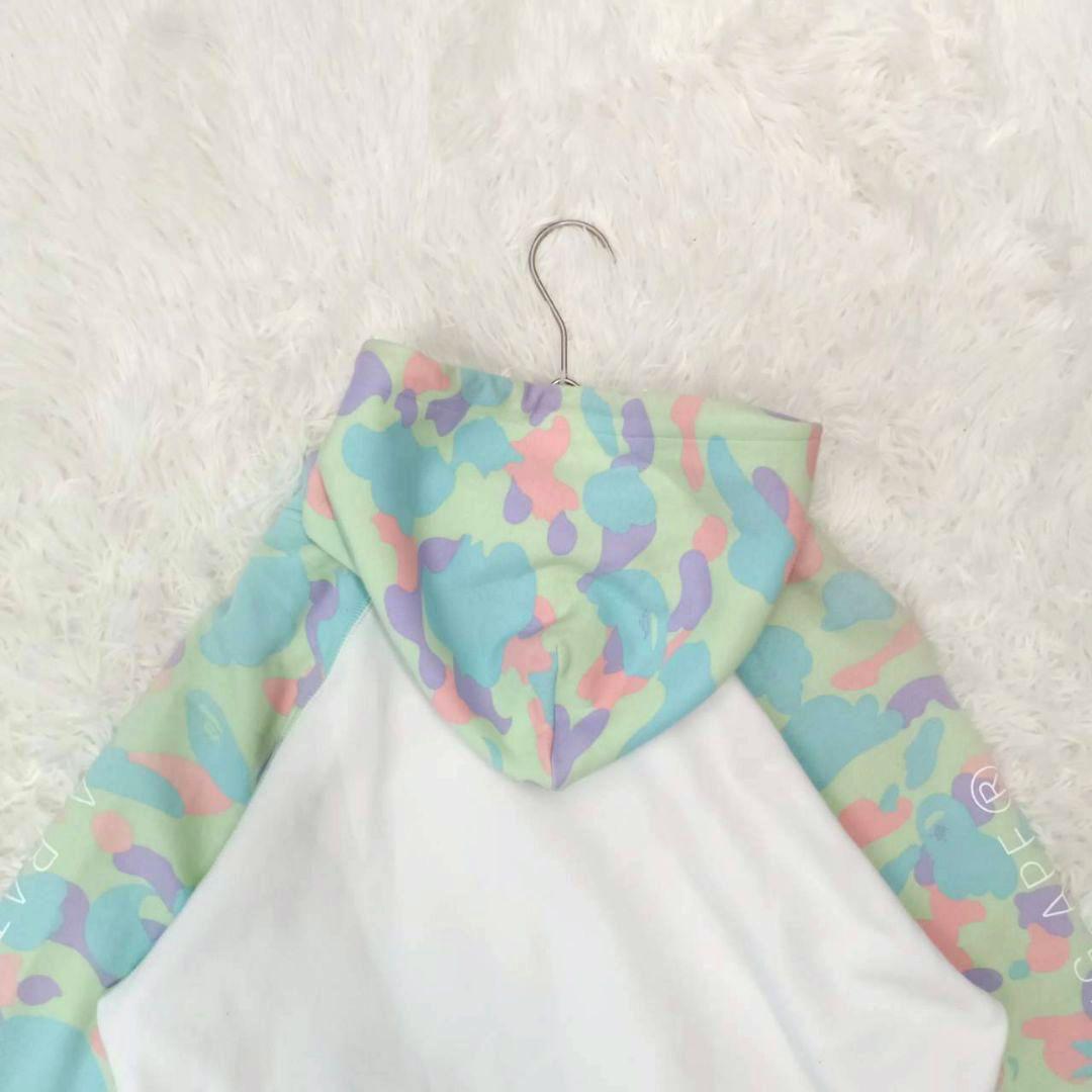 『アベイシングエイプ』 (F) パステルカモフラパーカー ダブルジップ フーディ