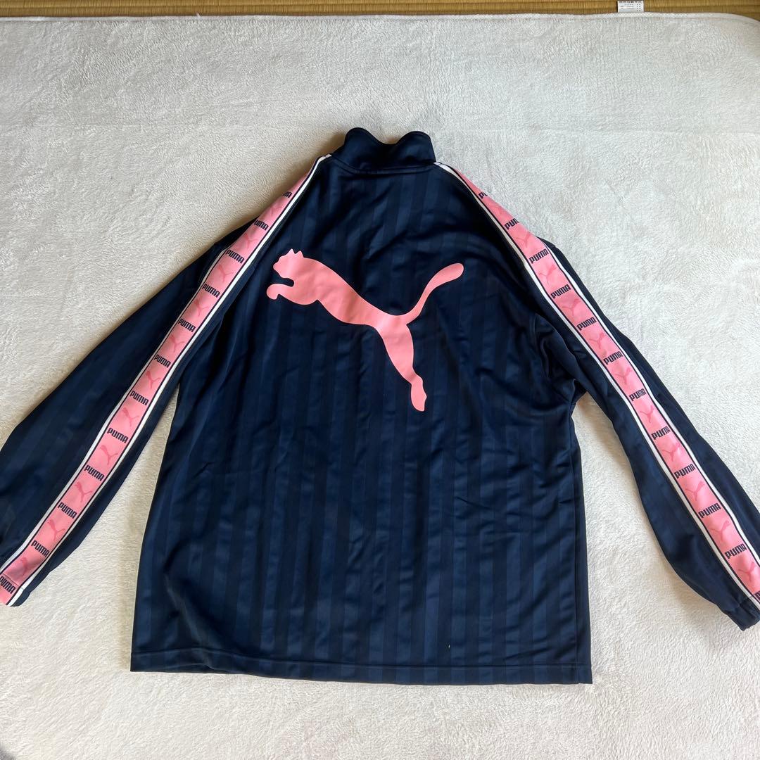 PUMA ジャージ 上下セット Lサイズ 日本製 ピンクロゴ サイドライン