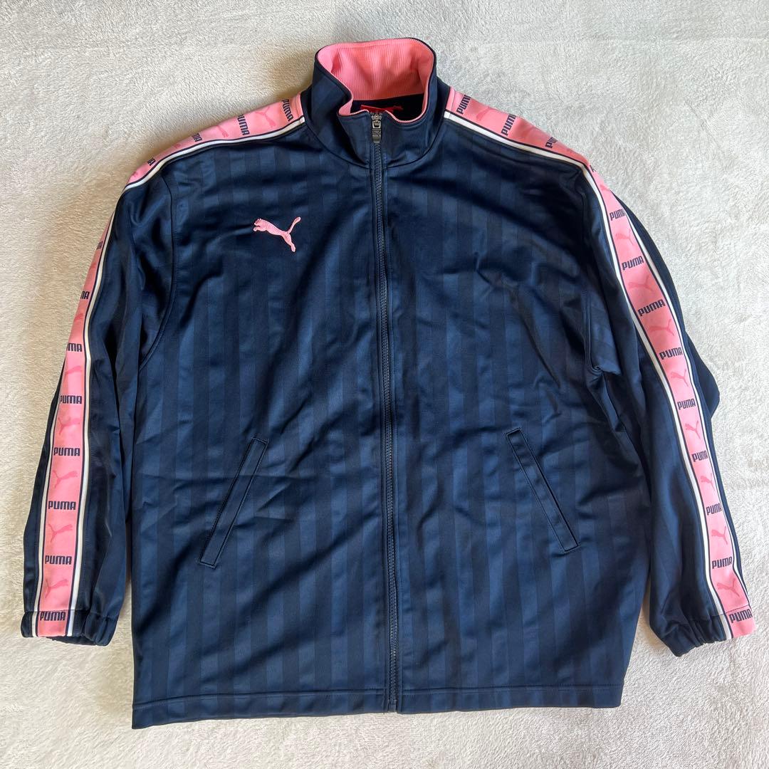 PUMA ジャージ 上下セット Lサイズ 日本製 ピンクロゴ サイドライン