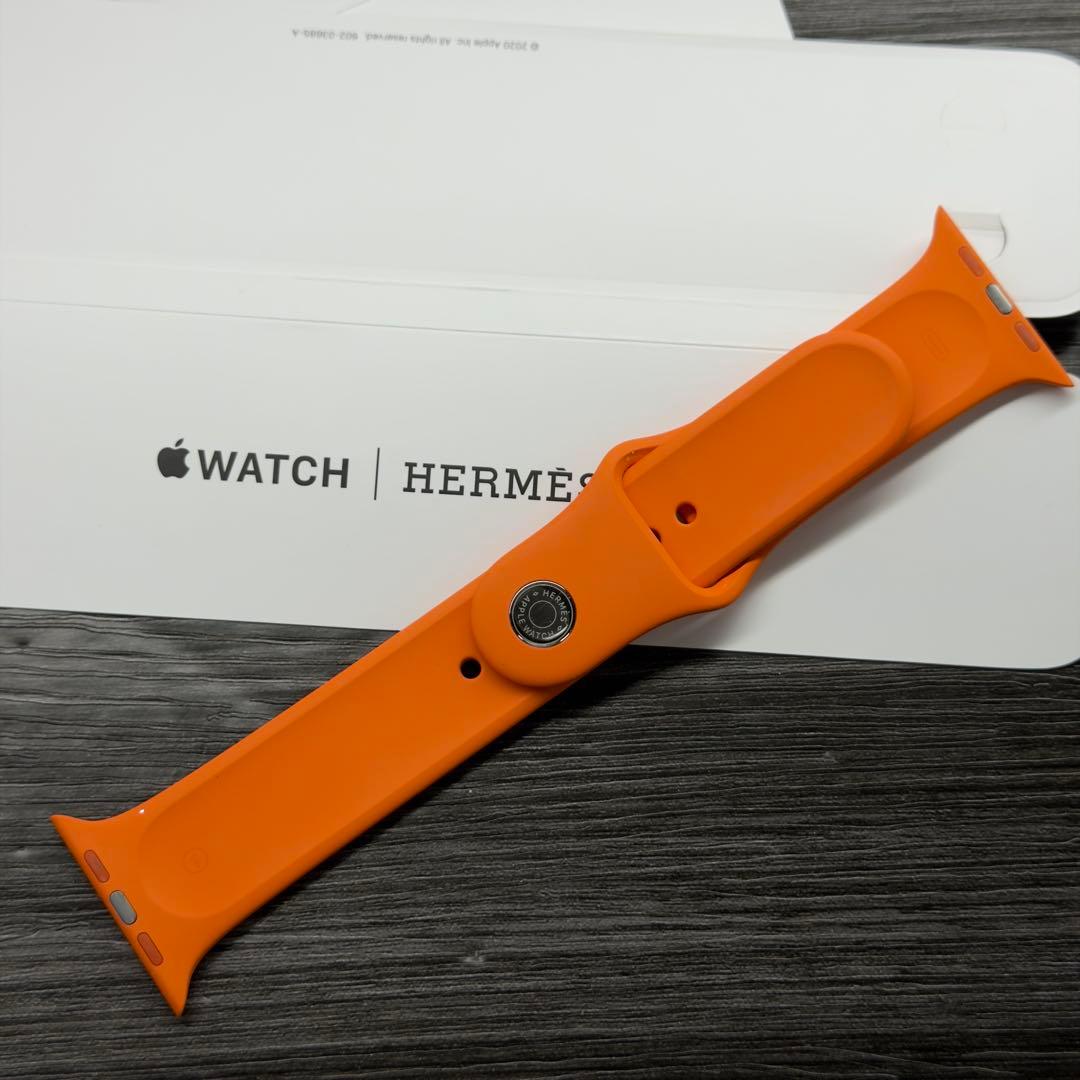2931 ほぼ未使用　Apple Watch エルメス　オレンジ　スポーツバンド