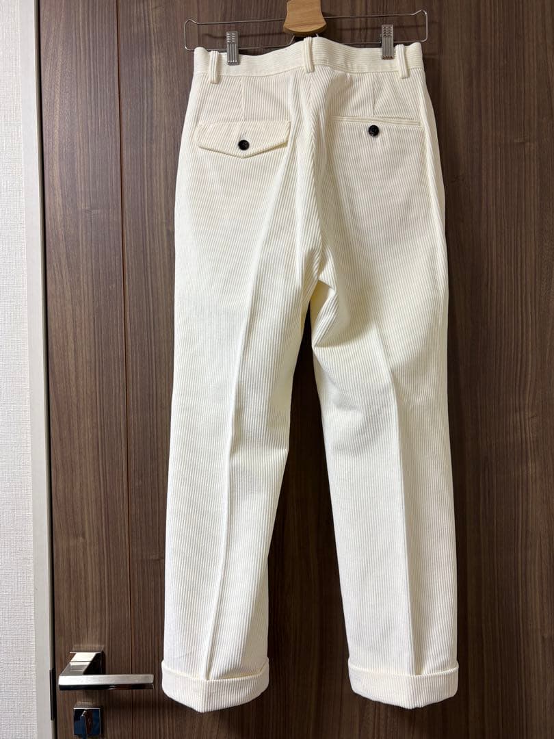【未使用品】ジェルマーノ　per ビームスf コーデュロイスラックス　オフ白