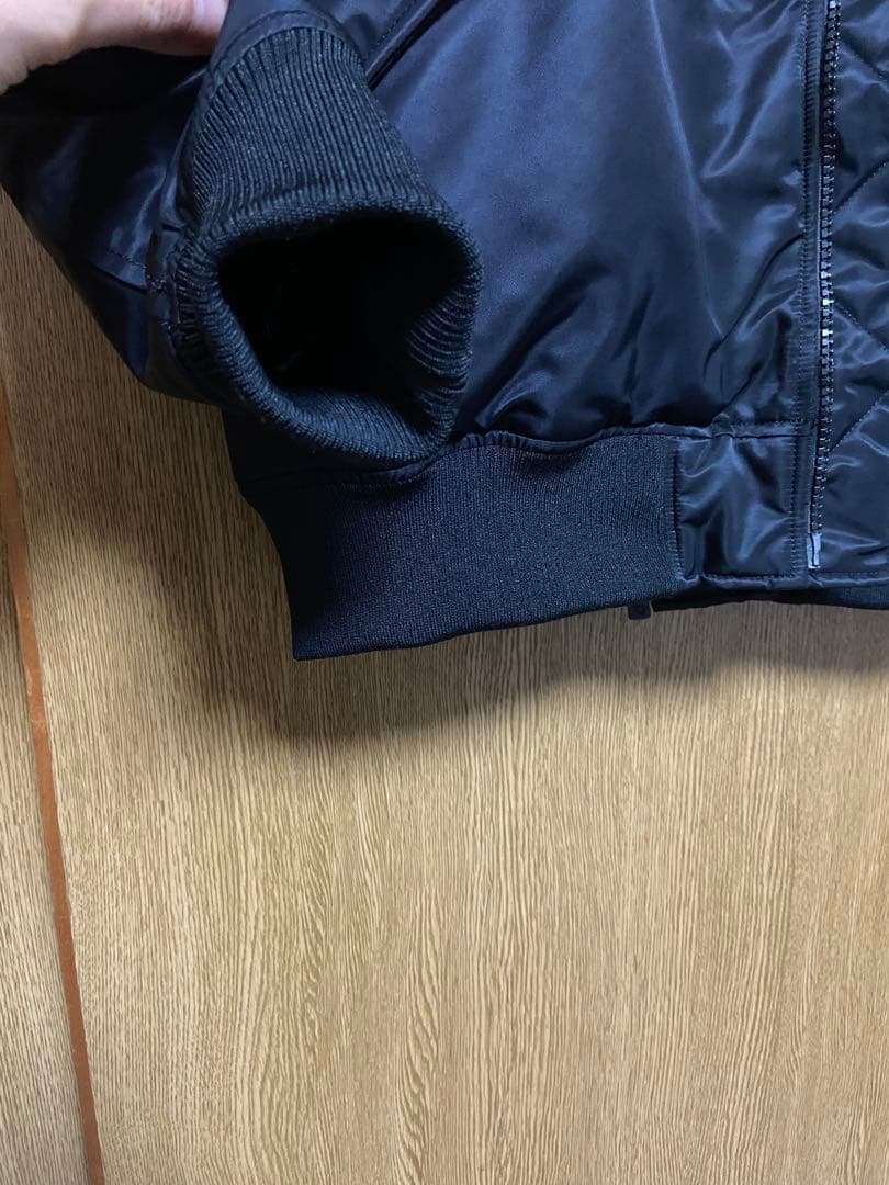 美品ユニクロ+J ハイブリッドダウンオーバーサイズMA-1ブルゾン Lブラック